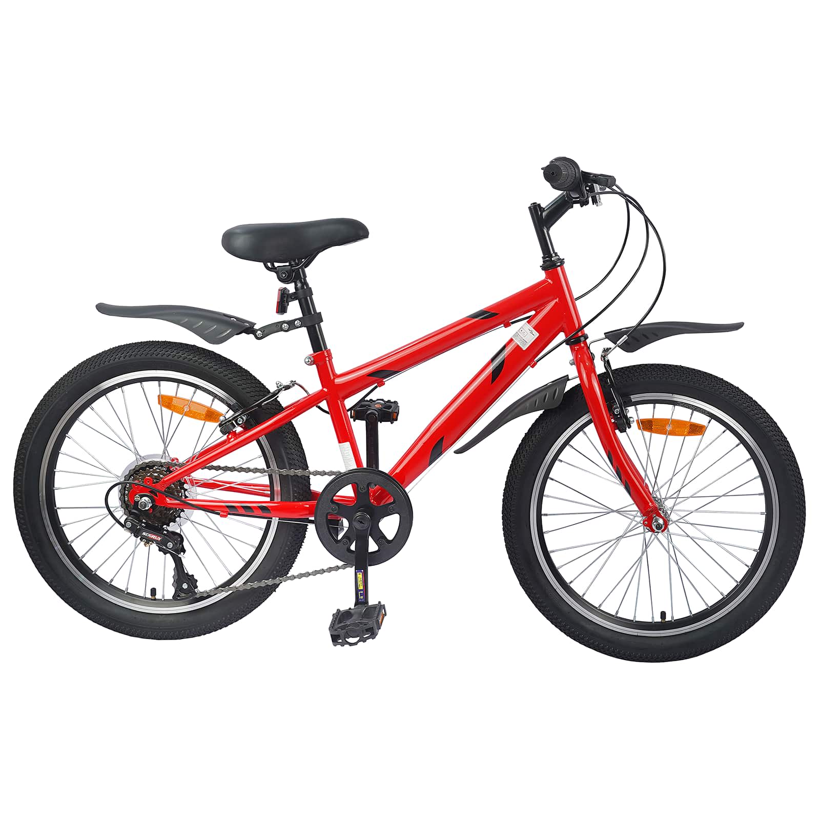 Kinderfahrrad 20 Zoll 6-Speed für 6-11 Jahre alt Schwarz
