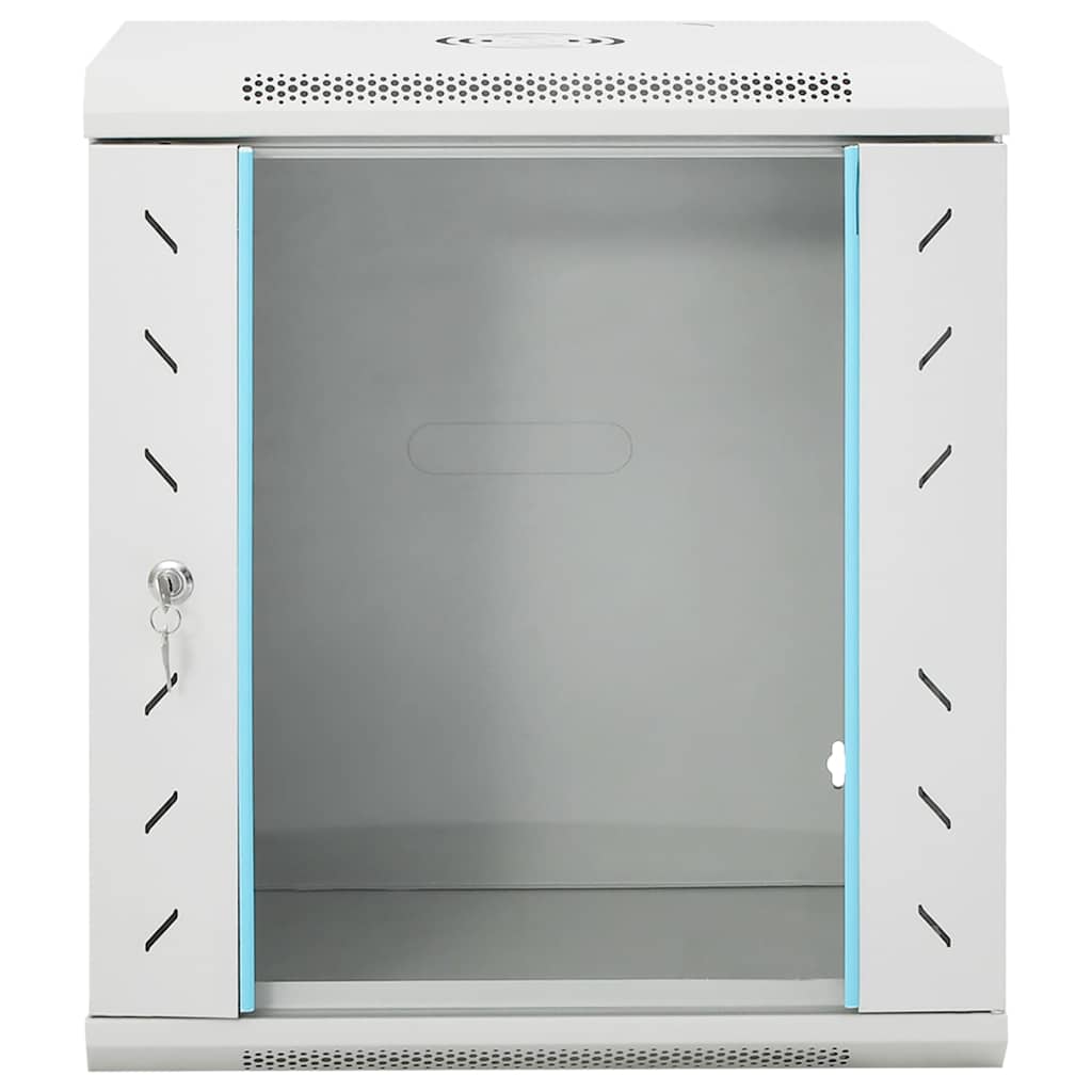 Netzwerkschrank mit Speicher Grau 60 x 45 x 28 cm Stahl