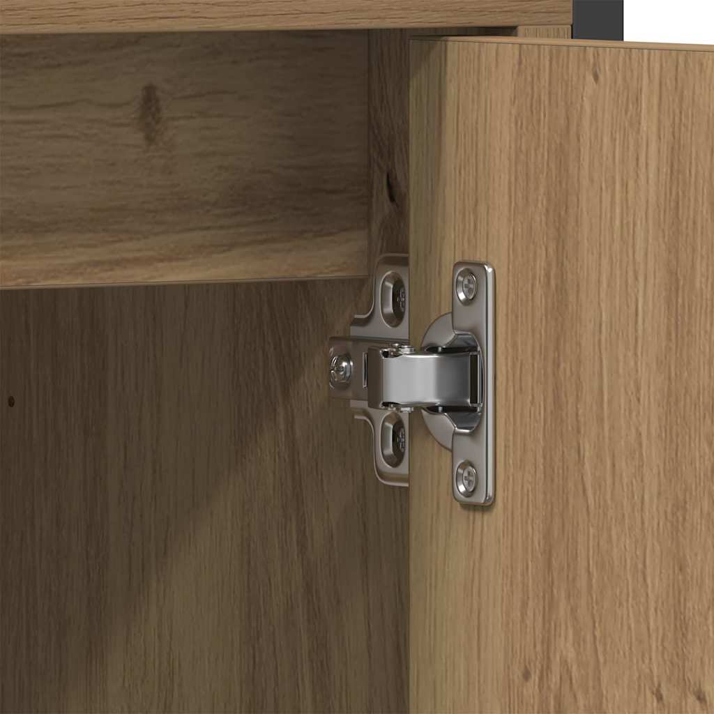 3-tlg. Badmöbel-Set Räuchereiche Holzwerkstoff