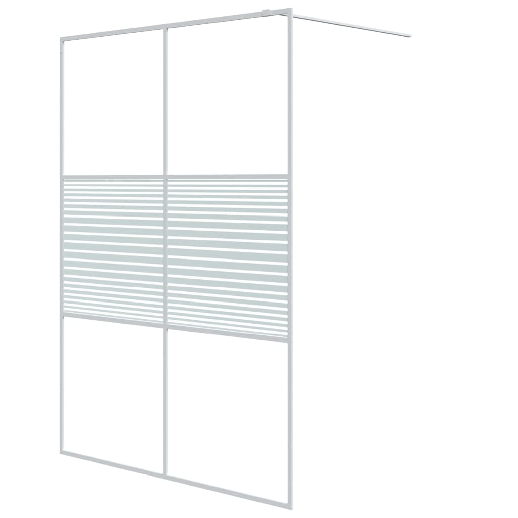 Duschwand für Begehbare Dusche Schwarz 100x195 cm ESG-Glas Klar