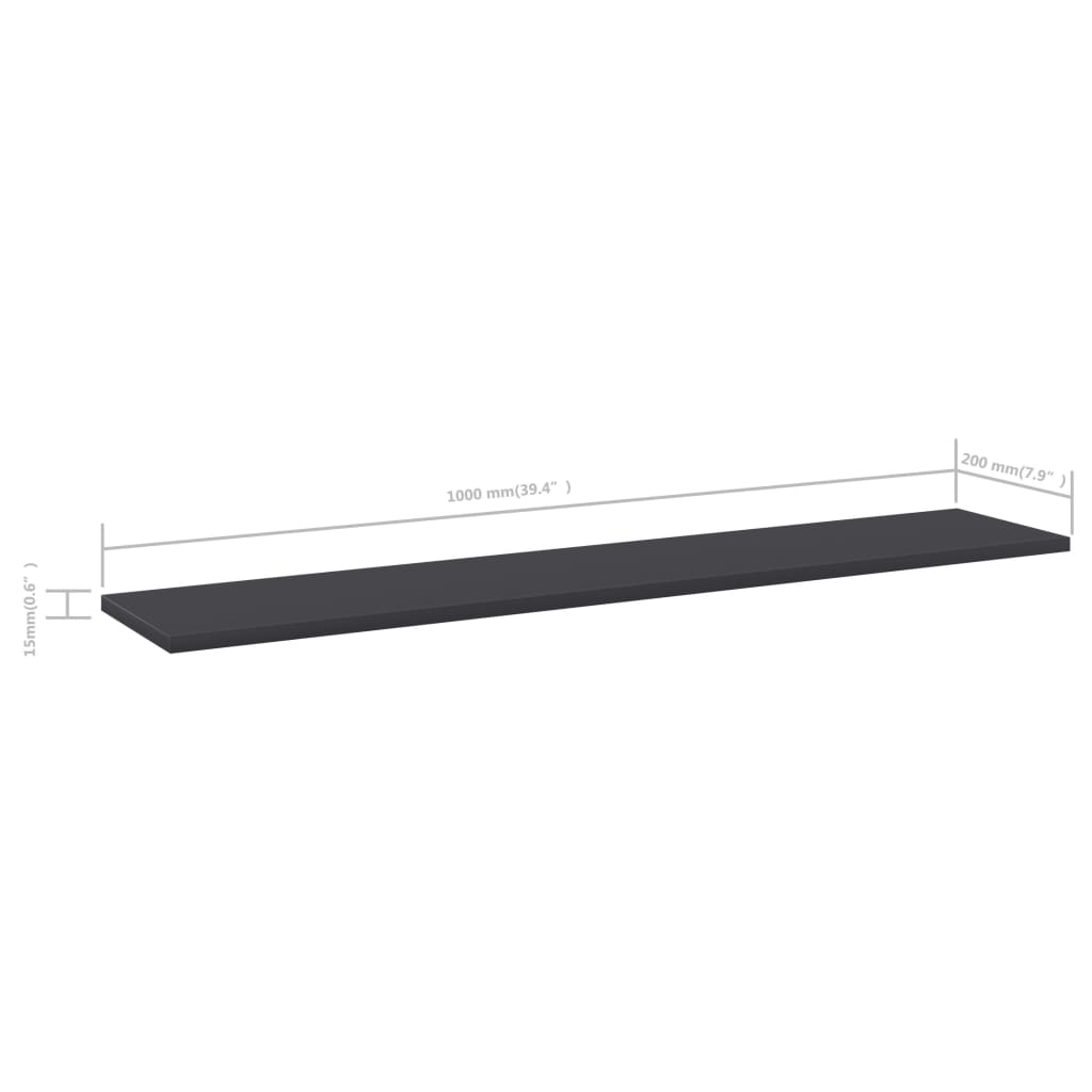 Bücherregal-Bretter 4 Stk. Weiß 40x10x1,5 cm Holzwerkstoff