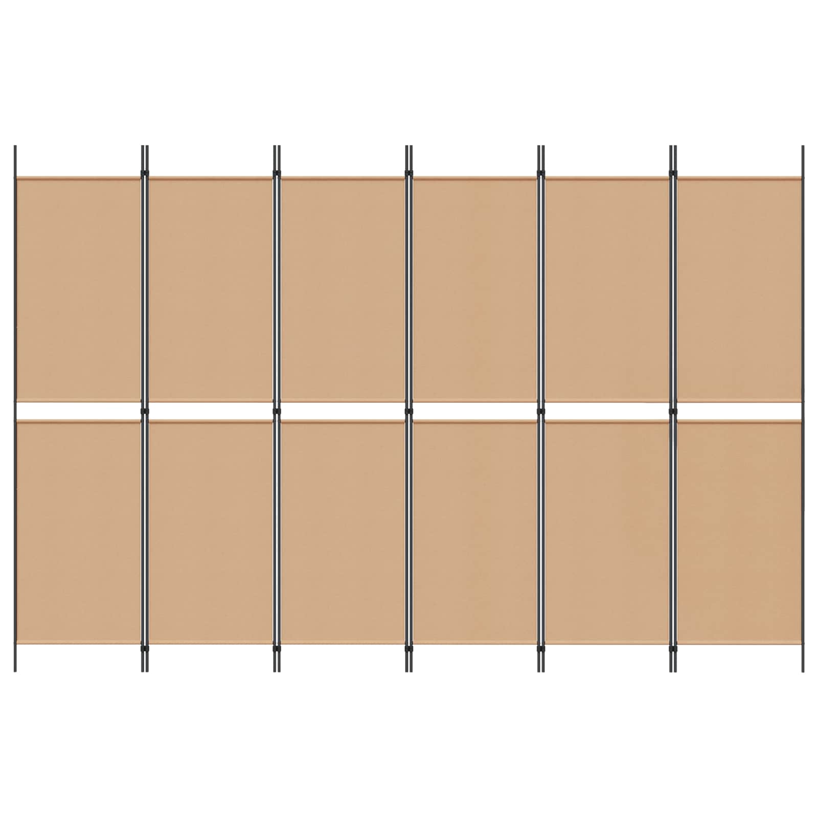 3-teiliger Raumteiler Beige 150 x 180 cm Stoff