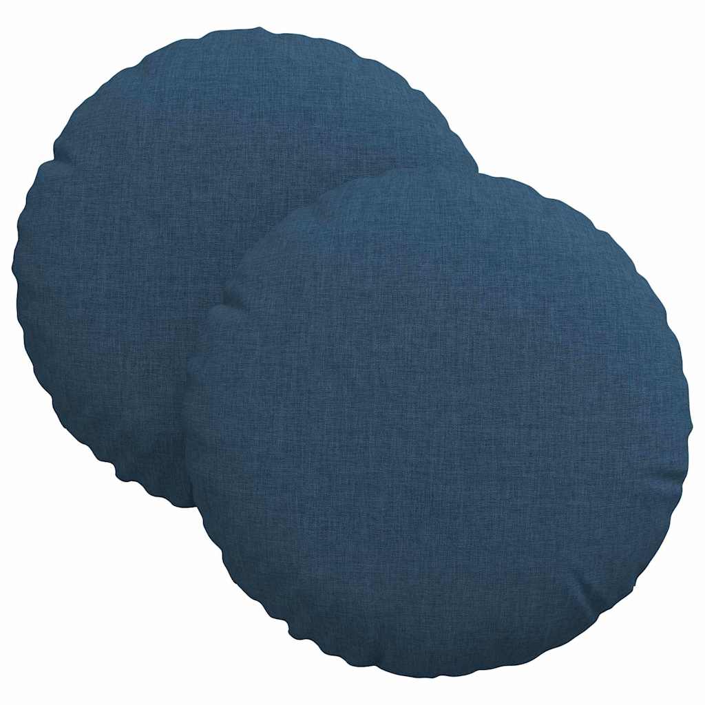 Sitzkissen 2 pcs Hellgrau Ø30 x 13 cm Stoff