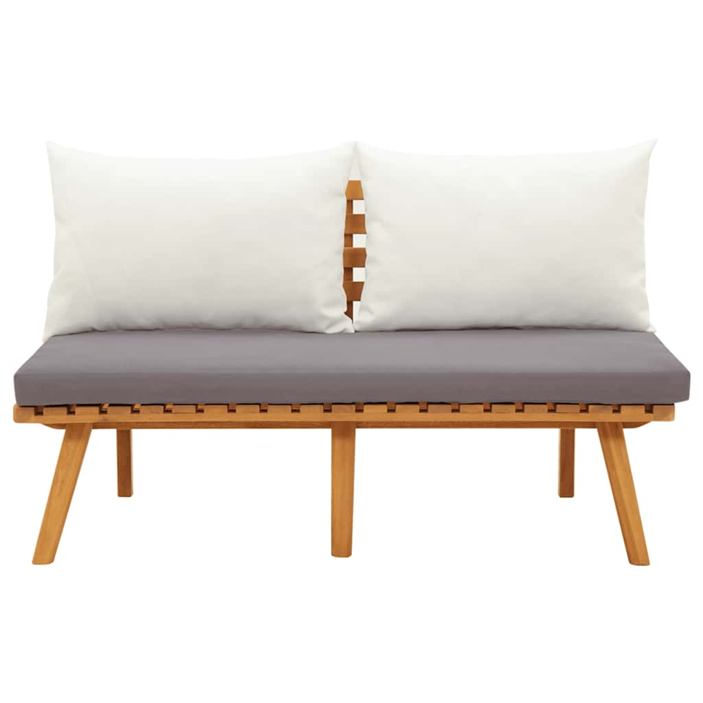 2-Sitzer-Gartensofa mit Kissen Massivholz Akazie