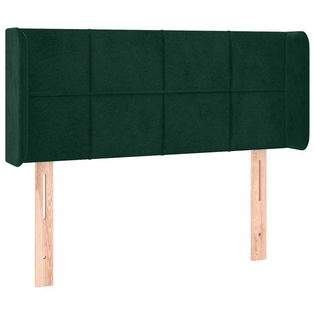 Kopfteil mit Ohren Dunkelblau 93x16x78/88 cm Samt