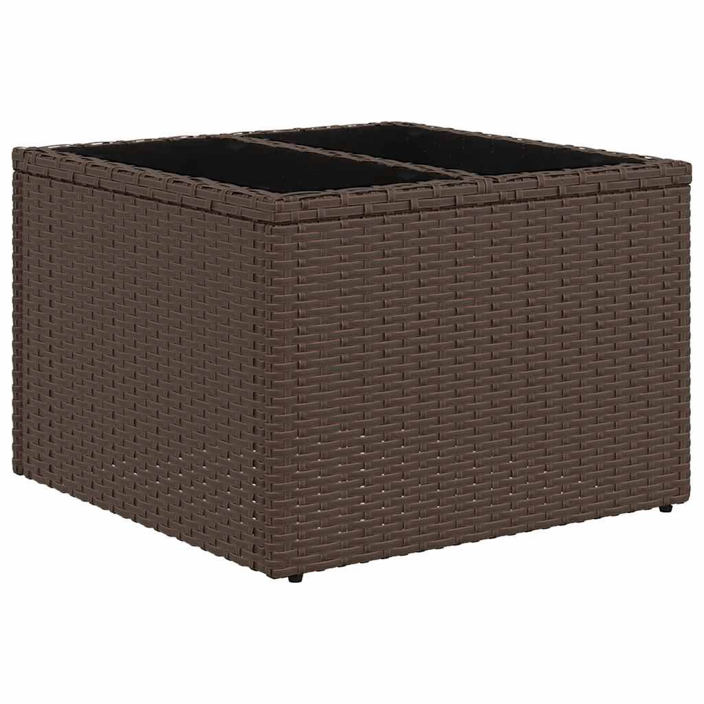 10-tlg. Garten-Sofagarnitur mit Kissen Schwarz Poly Rattan