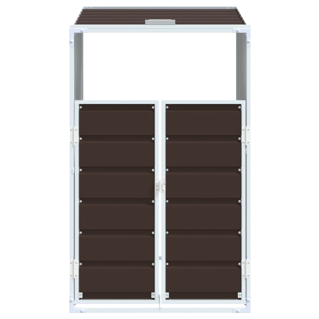 Mülltonnenbox für 1 Tonne Grün 72x81x115 cm Stahl