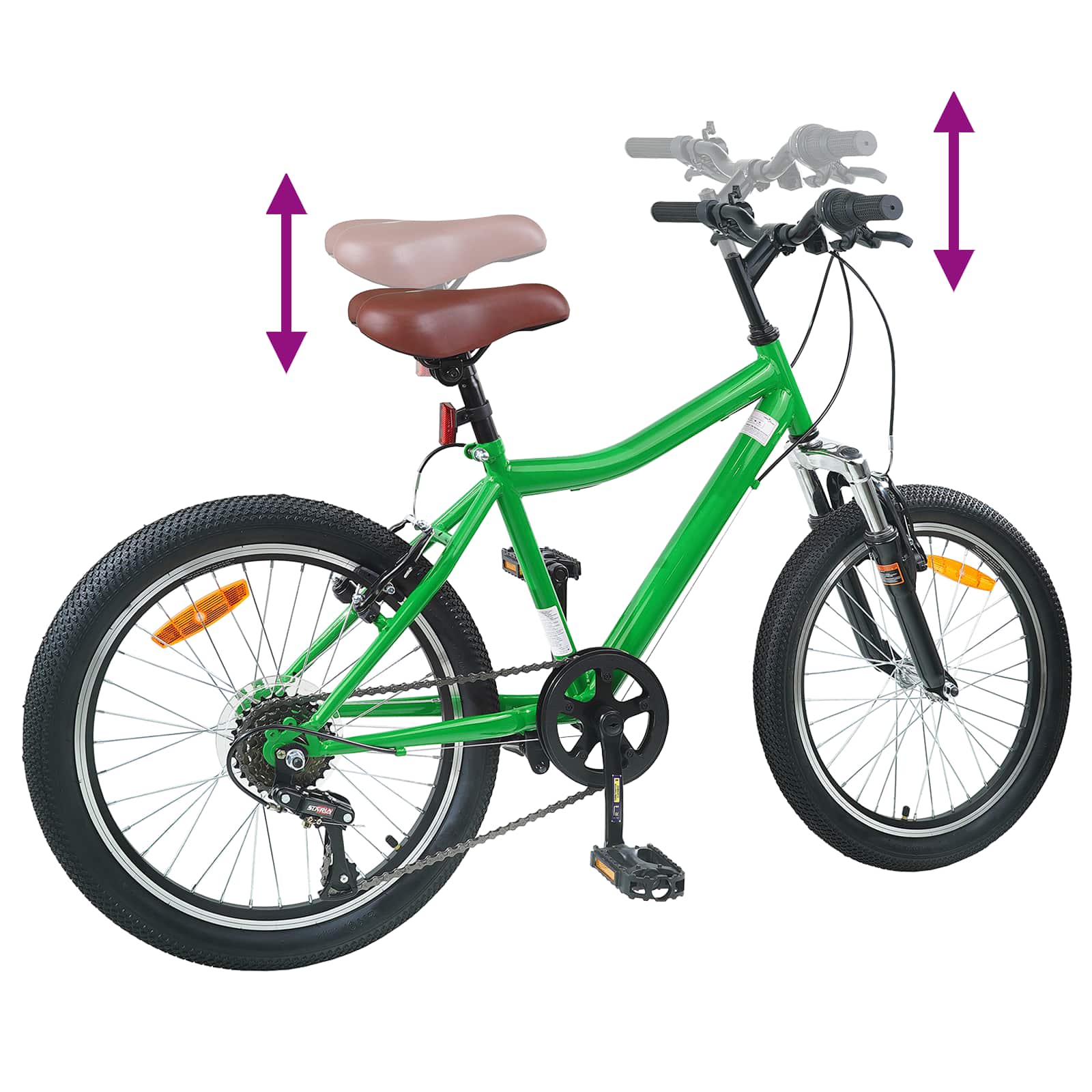 Kinderfahrrad 20 Zoll 6-Speed für 6-11 Jahre alt Schwarz
