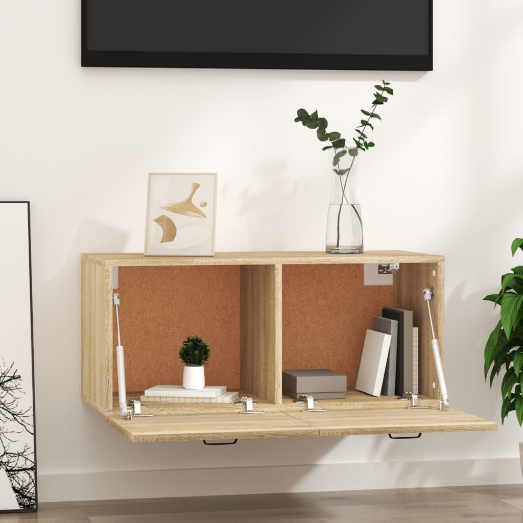 Wandschrank Weiß 80x36,5x35 cm Holzwerkstoff