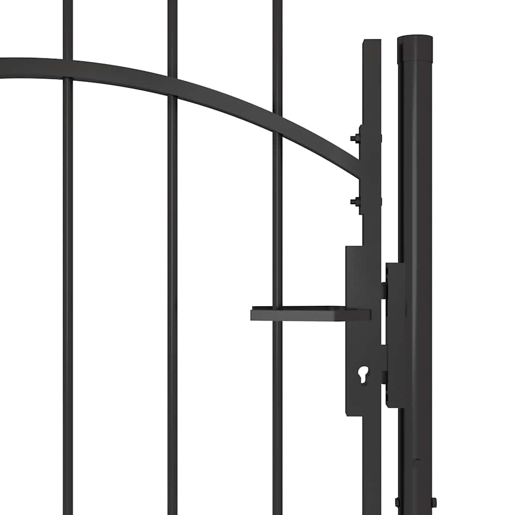 Gartentor Woerden Stahl 1x1 m Schwarz