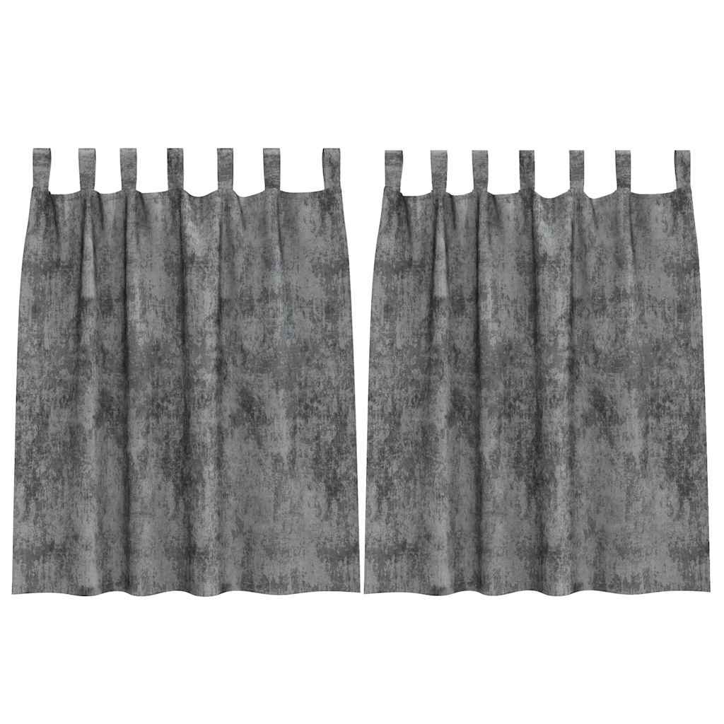 Samtvorhänge mit Vorhängen 2 pcs Weinrot 140 x 140 cm Samt