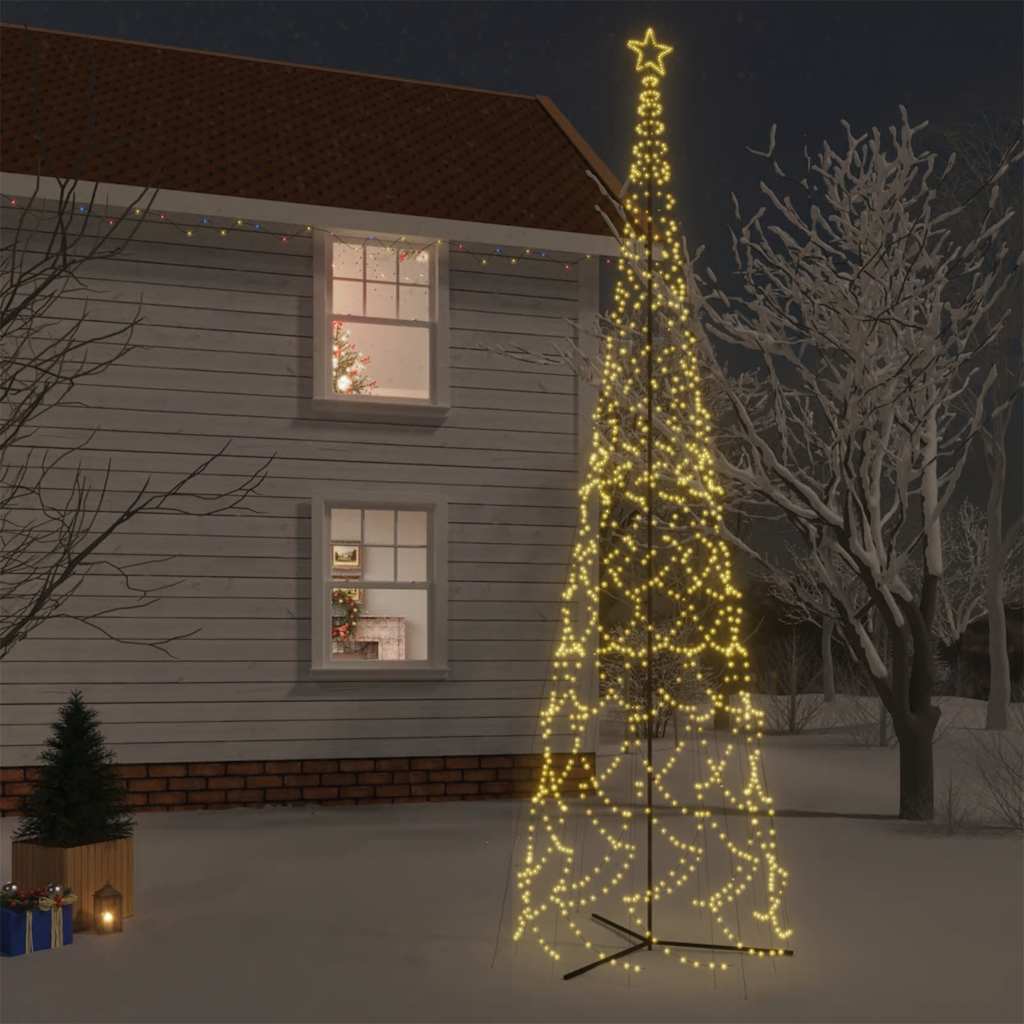Weihnachtsbaum-Kegel Warmweiß 500 LEDs 100x300 cm
