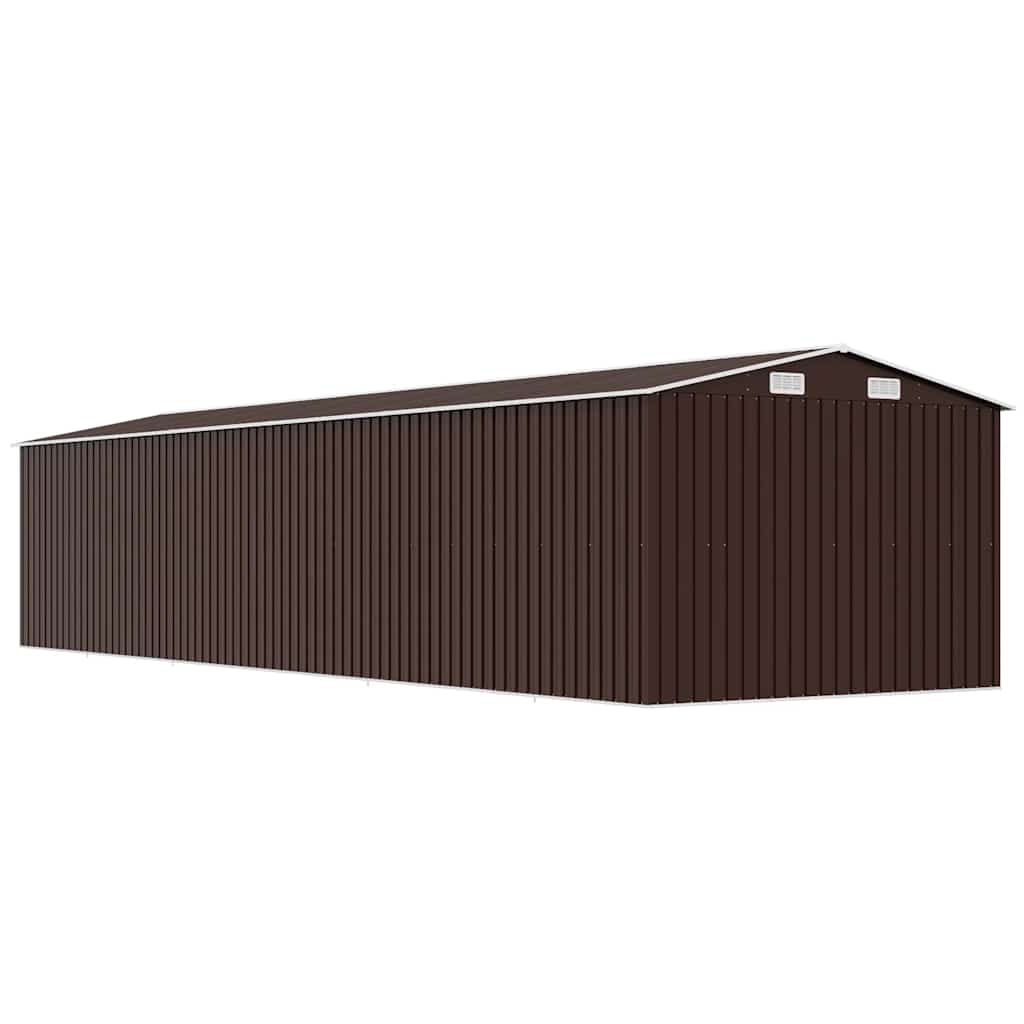 Gerätehaus Grau 257x990x181 cm Verzinkter Stahl