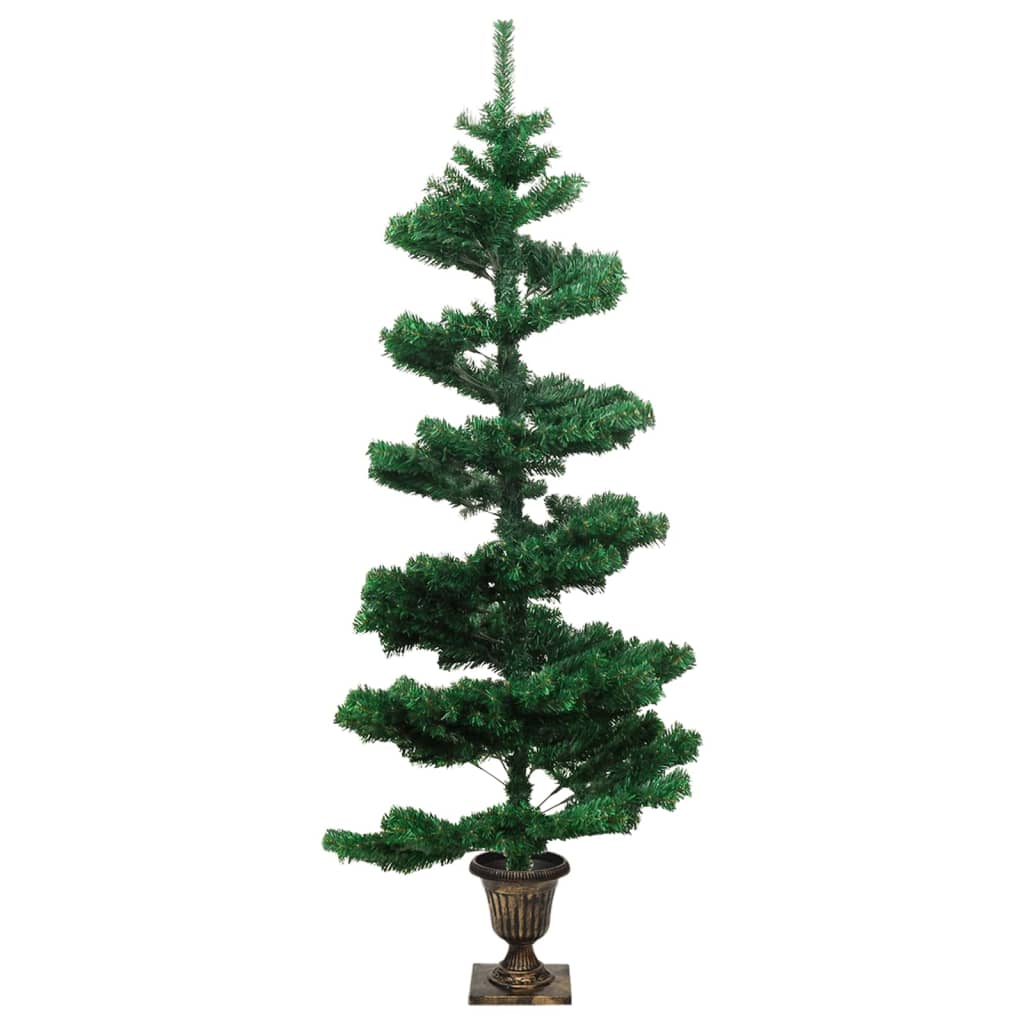 Spiral-Weihnachtsbaum mit Beleuchtung und Ständer Weiß 180 cm