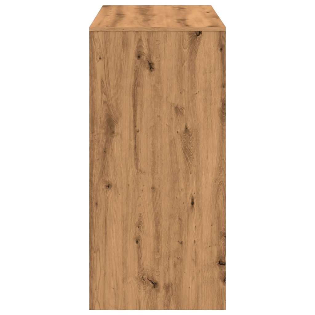Bartisch Schwarz Eichen-Optik 102 x 50 x 103,5 cm Holzwerkstoff