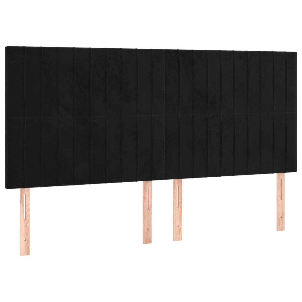 Kopfteil Hellgrau 80x5x118/128 cm Samt
