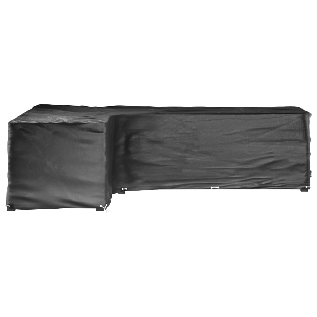 Gartenmöbel-Abdeckungen 2 Stk. L-Form 12 Ösen 250x250x90 cm