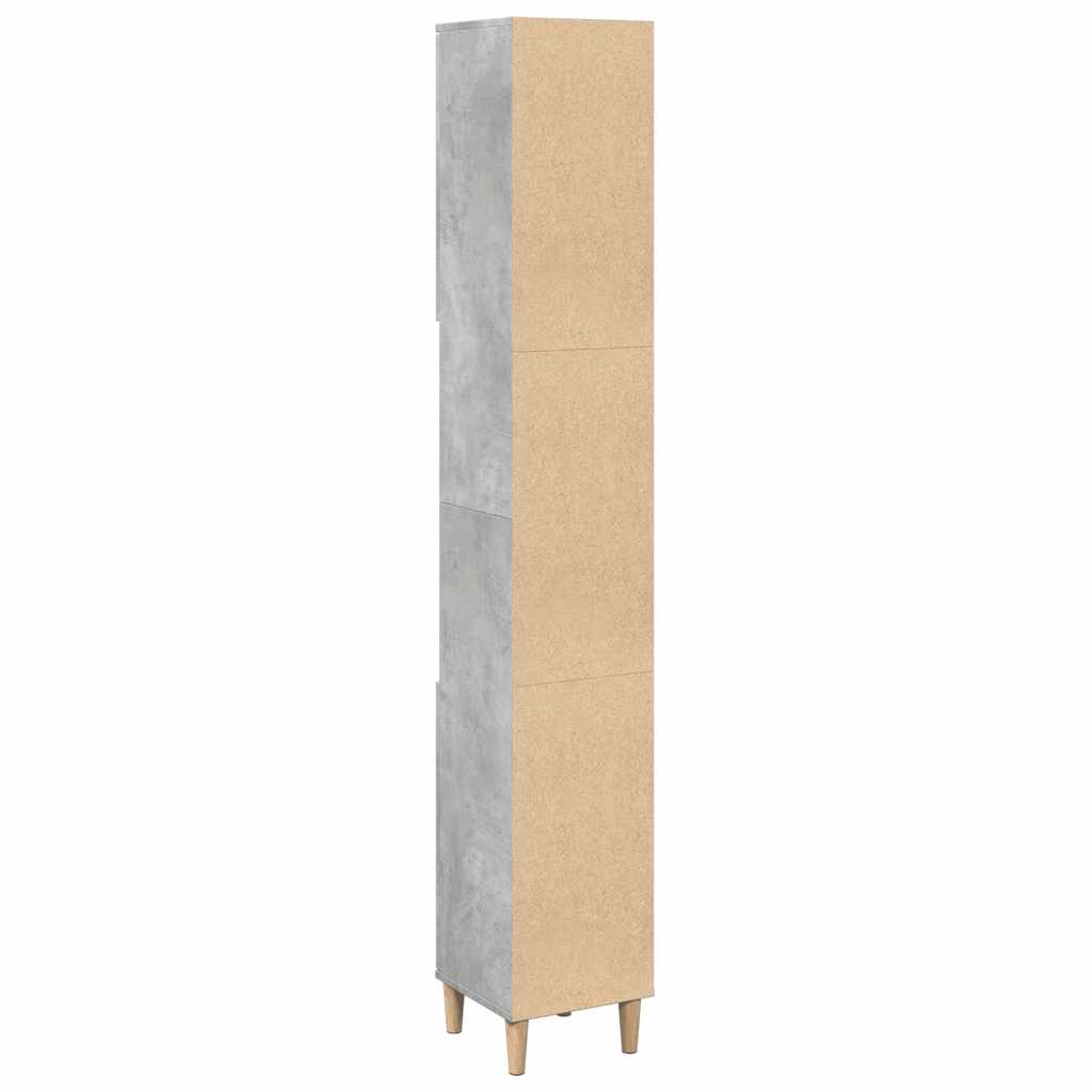 Badschrank Weiß 30x30x190 cm Holzwerkstoff