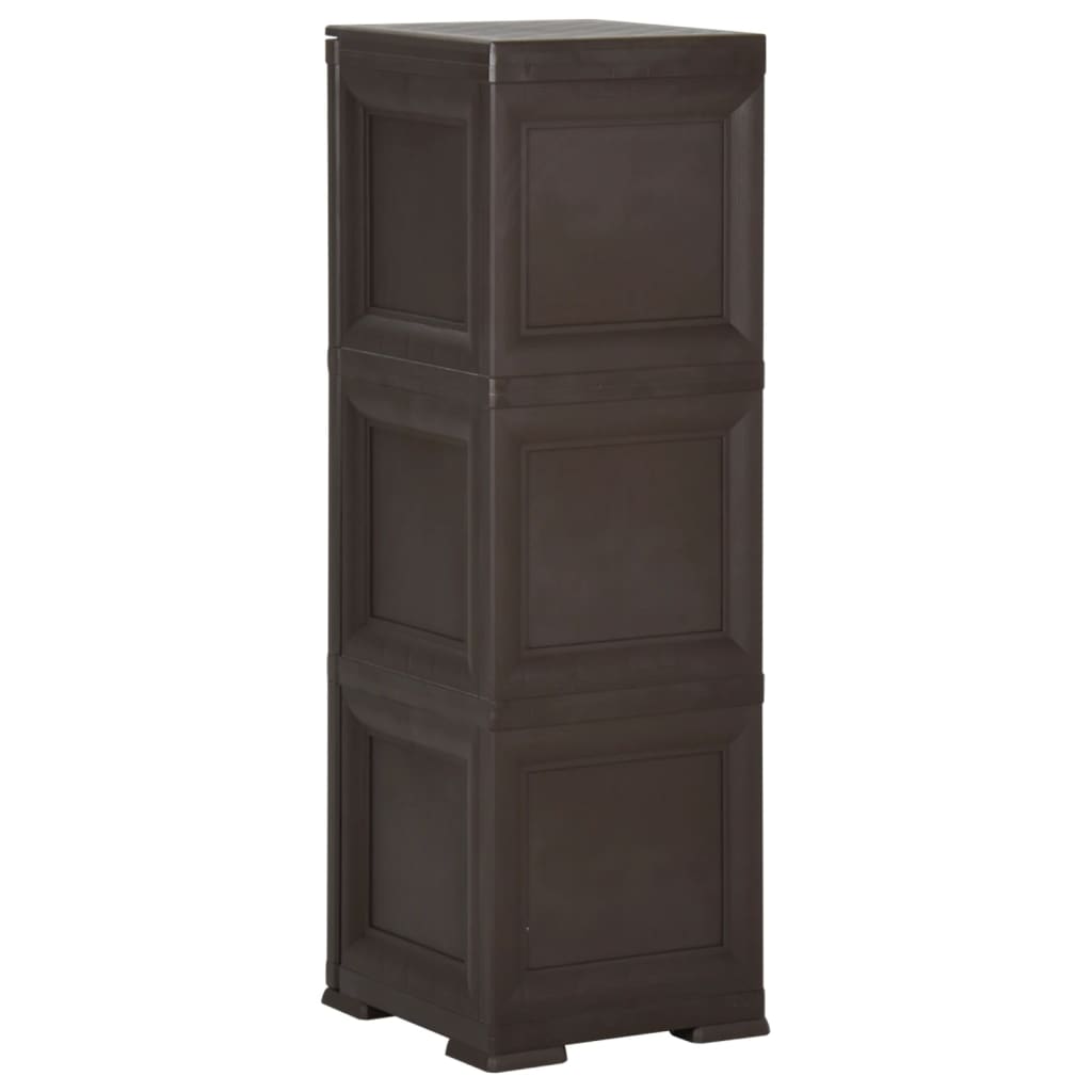 Kunststoffschrank 79x43x125 cm Holzdesign Vanilleeis