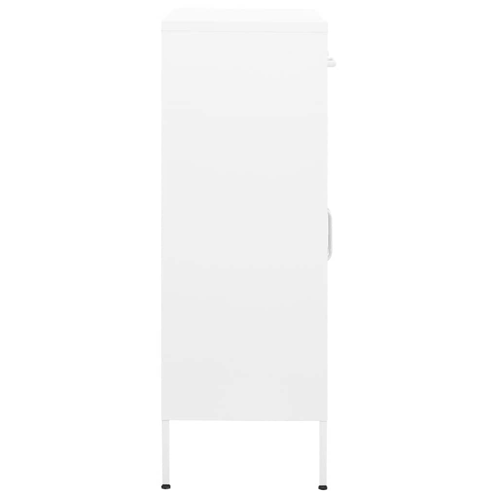 Beistellschrank Olivgrün 80x35x101,5 cm Stahl