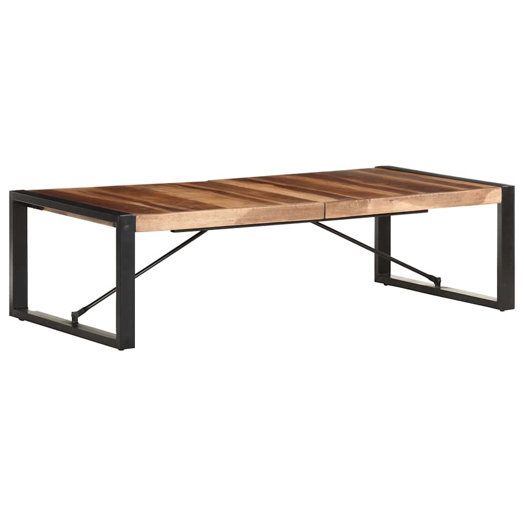 Couchtisch 140x140x40 cm Raues Mangoholz