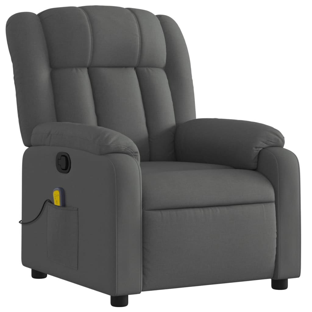 Massage-Relaxsessel, hellgrauer Stoff
