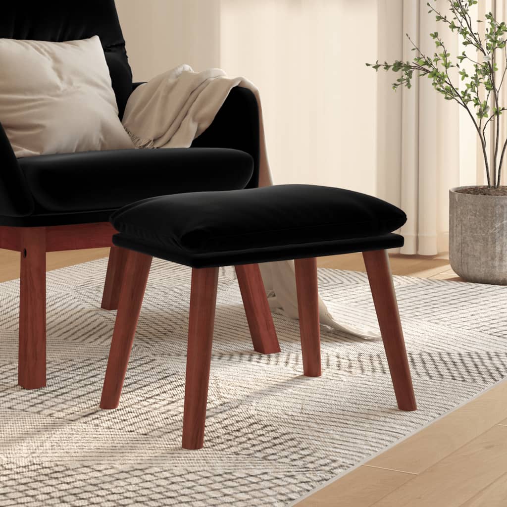 Fußhocker Hellgrau 45x29,5x35 cm Samt