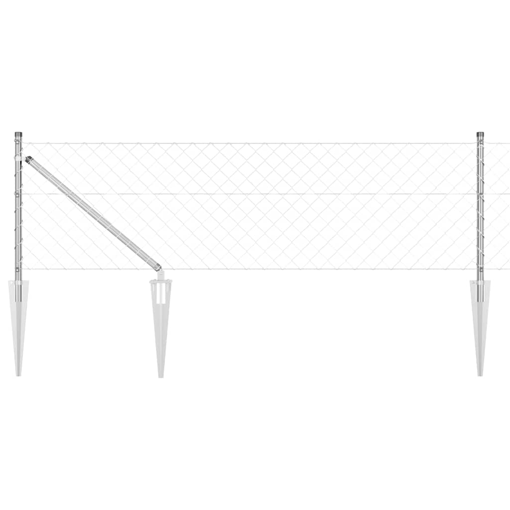Outdoor Kettenglied-Zaun Erdfixierung 10 x 0,4 m Grün Netz