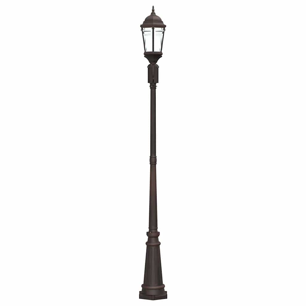 Gartenlaterne 3-flammig 230 cm Dunkelgrün/Schwarz Aluminium