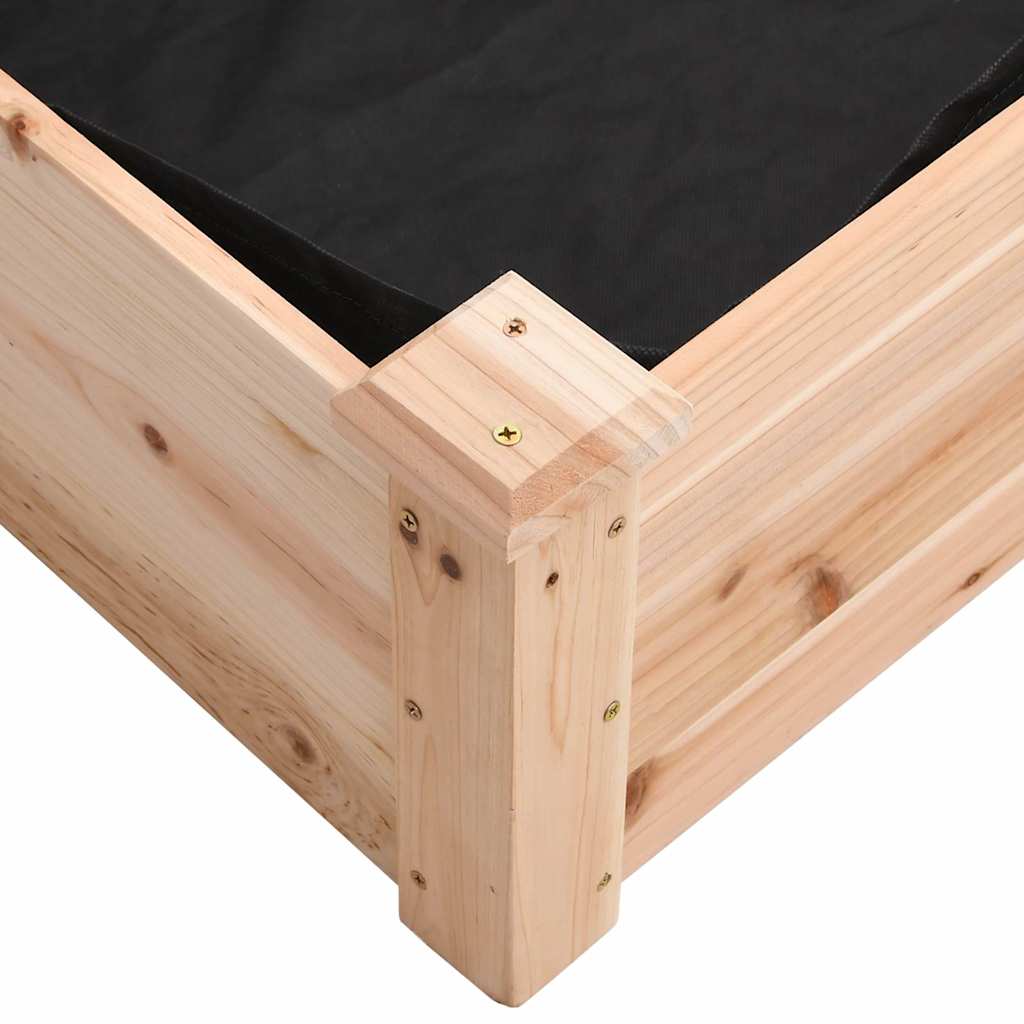 Hochbeet mit Einsatz Grau 120x45x25 cm Massivholz Tanne