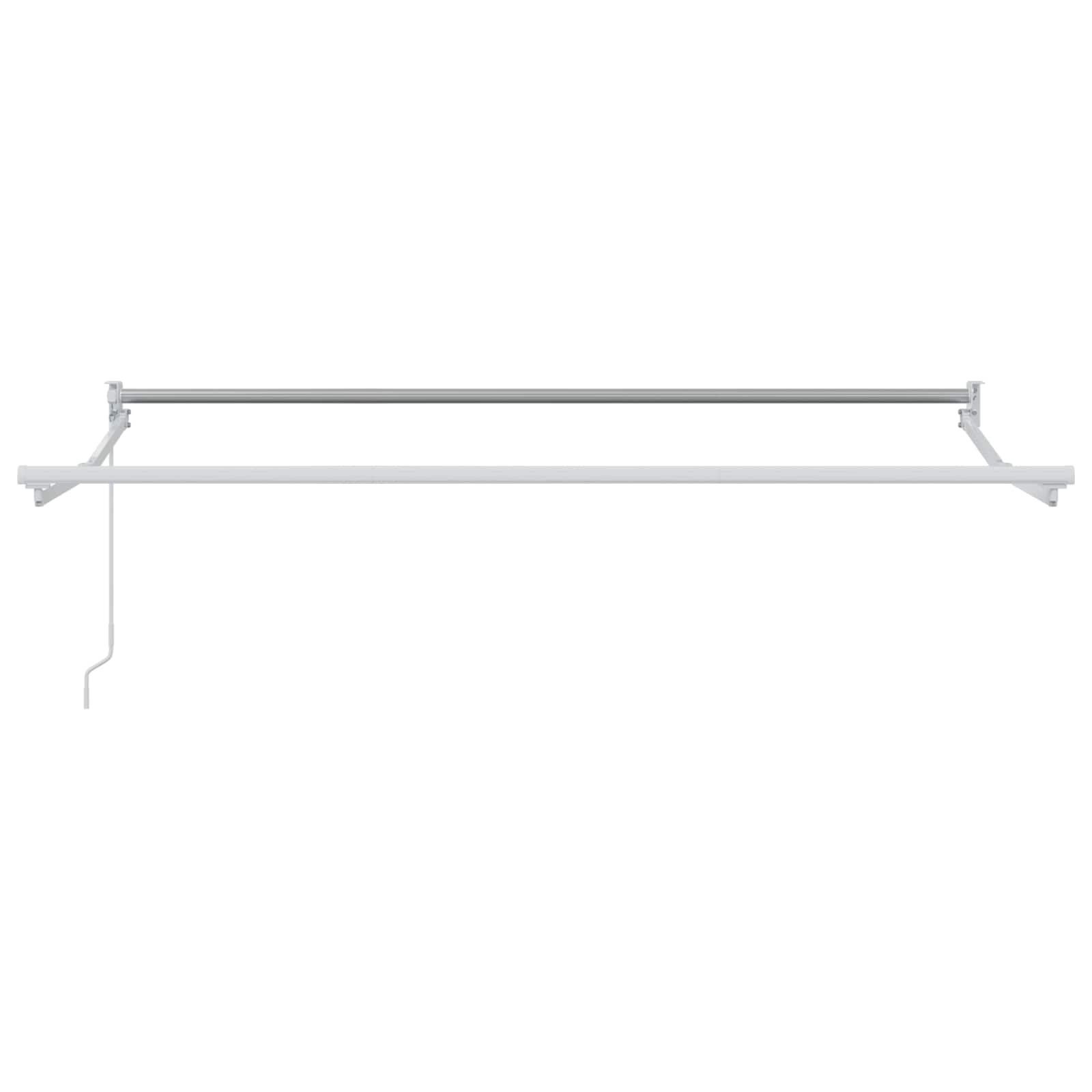 Ausziehbarer Sonnenschirmrahmen Weiß 300 x 250 cm Aluminium