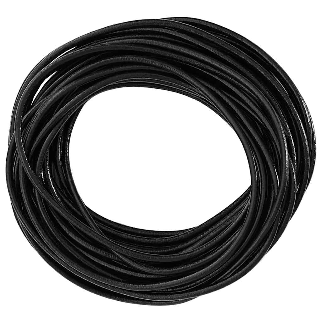 Leder Schnur Schwarz Ø1 mm x 5 m Leder