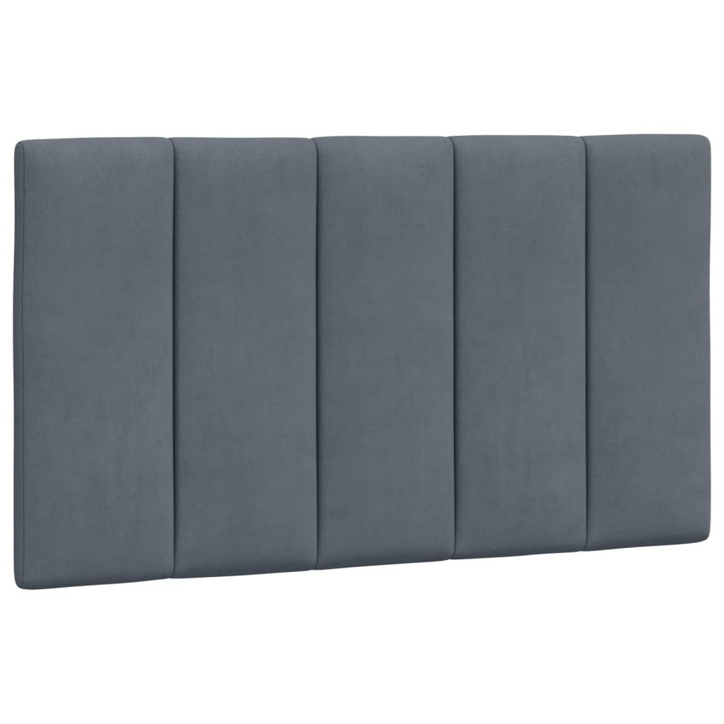 Bett mit Matratze "Hanko" Hellgrau 80x200 cm Samt