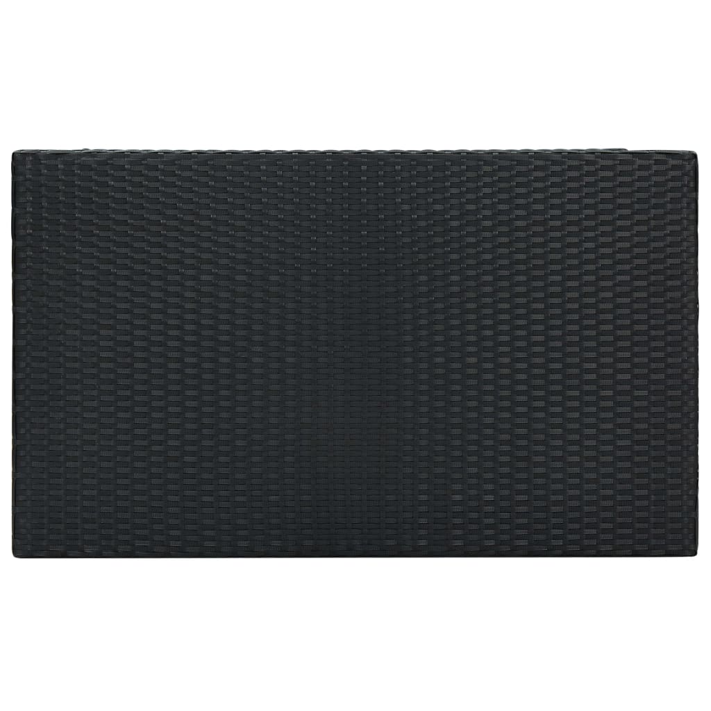Garten-Bartisch Grau 60,5x60,5x110,5 cm Poly Rattan