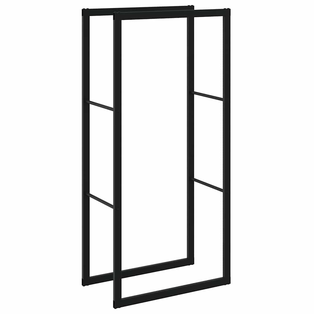 Brennholzregal Schwarz 55x30x61 cm Stahl