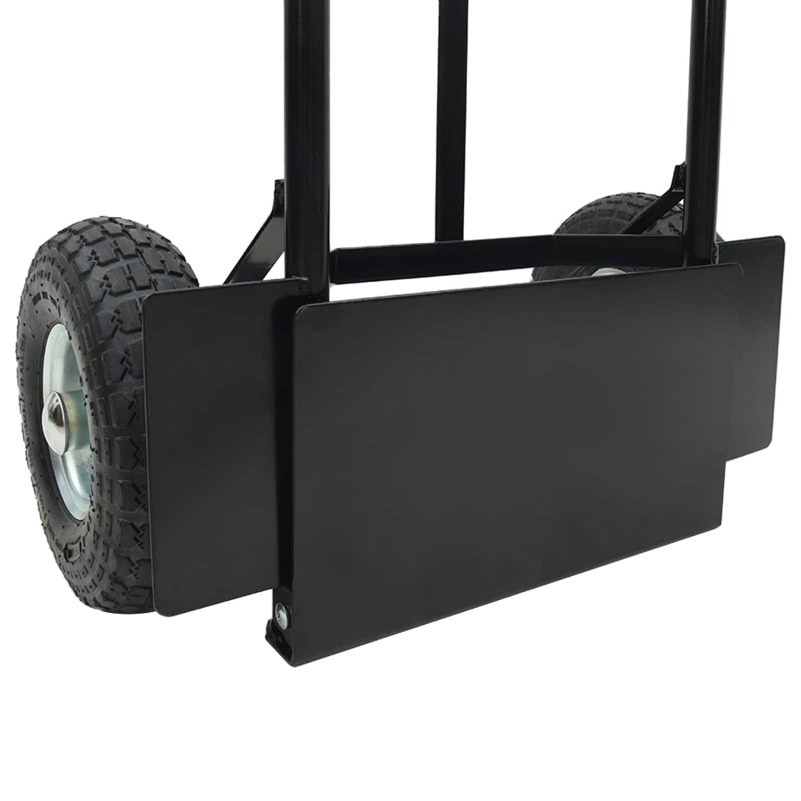 Erweiterbarer Handwagen Schwarz und Rot 57 x 46 x 113 cm Stahl