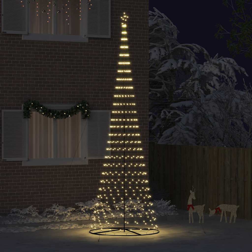 LED-Weihnachtsbaum mit 230 LEDs Mehrfarbig 184,5 cm Metall