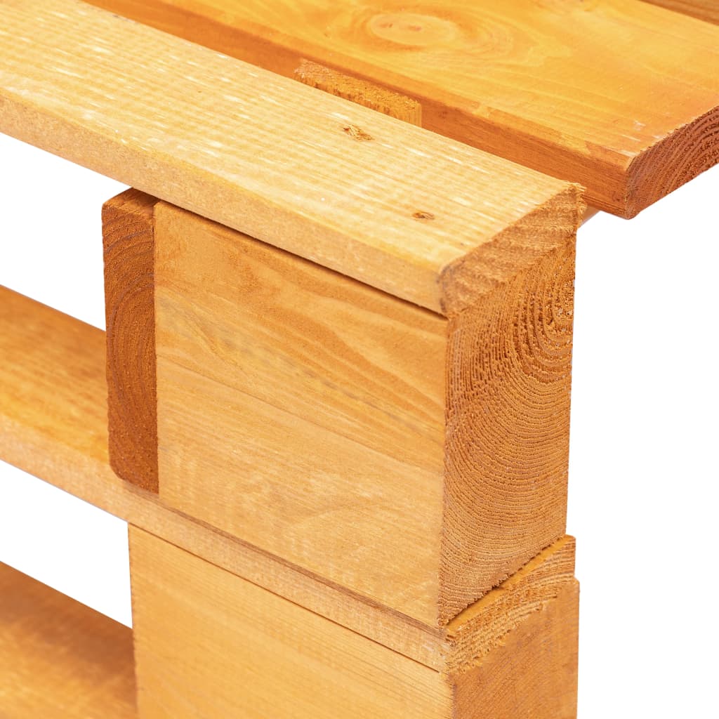 Outdoor-Ottomane Paletten Holz Grau
