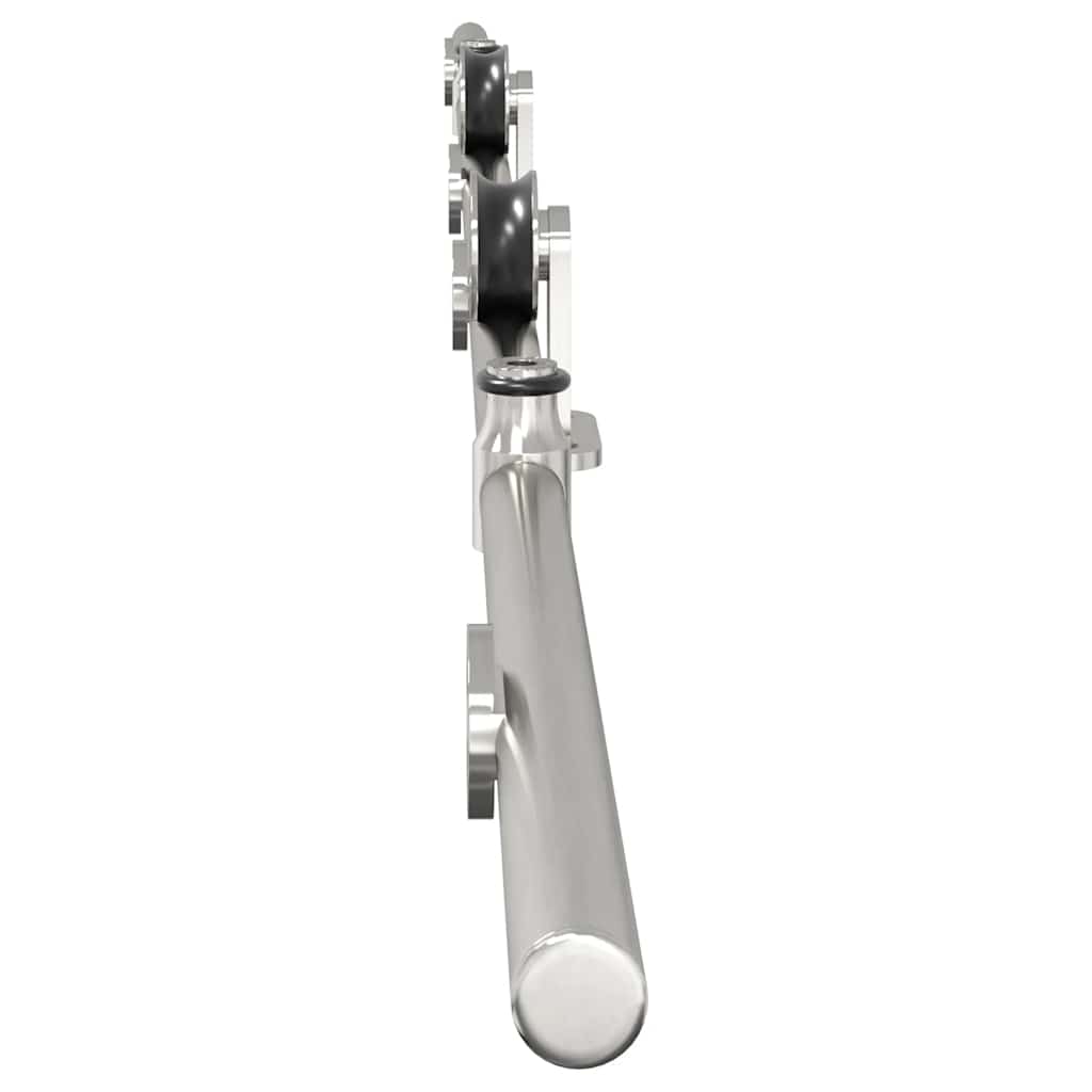Schiebetür-Beschlagsatz 183 cm Edelstahl Silbern
