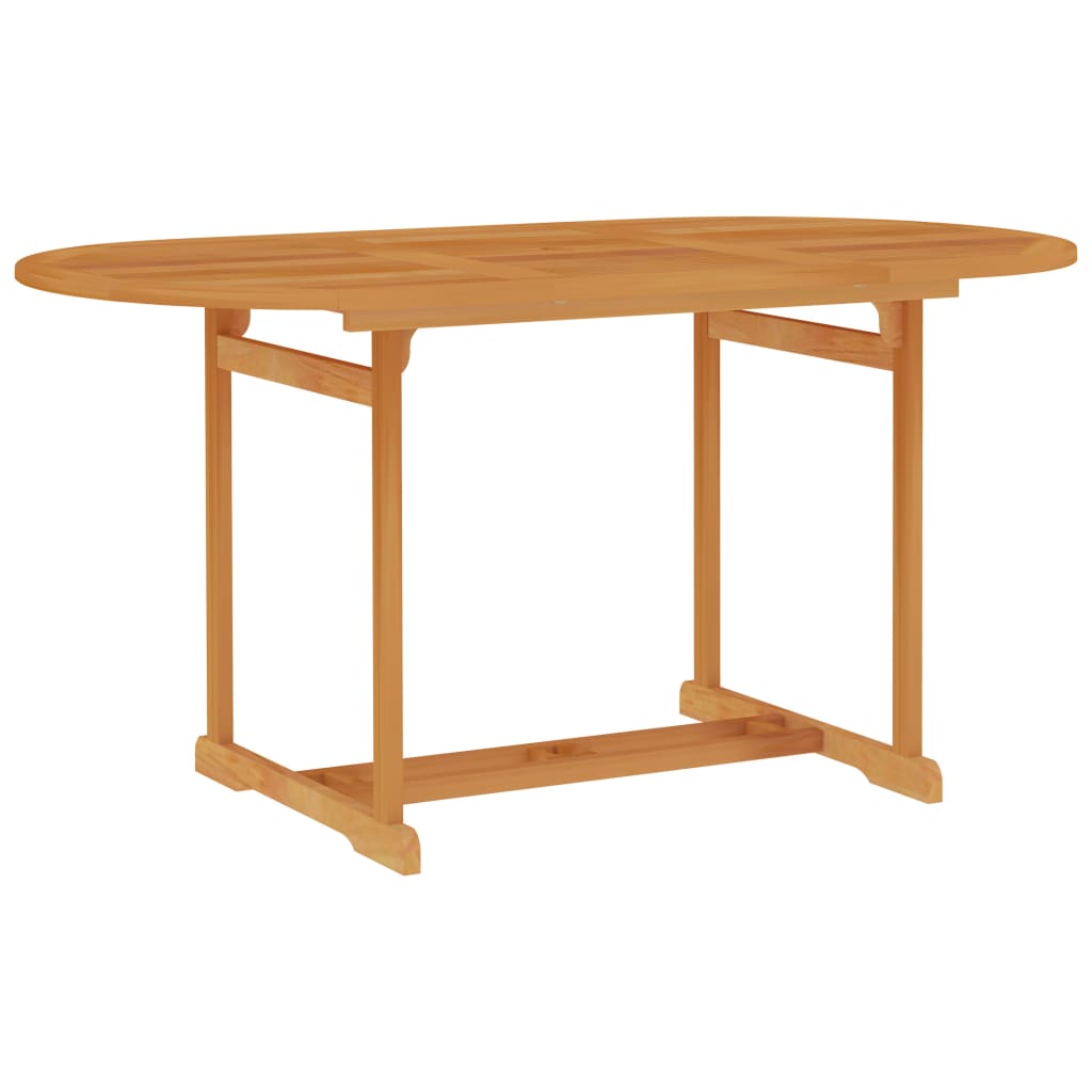 Gartentisch 180x90x75 cm Massivholz Teak