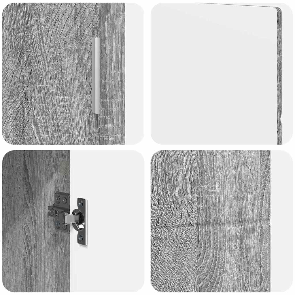 Highboard mit Regal FLORIN Weiß 60 x 35 x 182 cm Holzwerkstoff