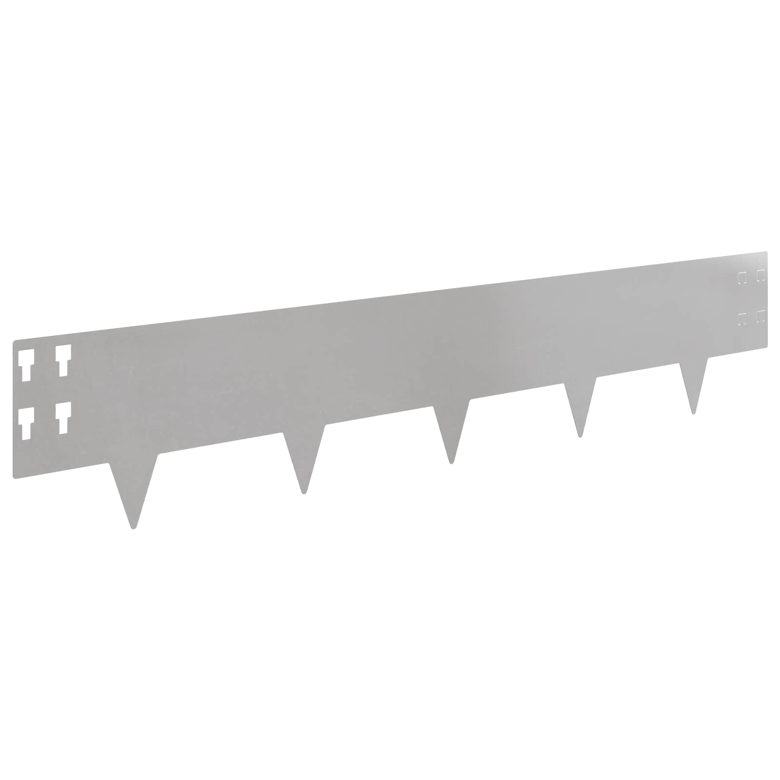 Raseneinfassung 10 pcs 100 x 12 cm Stahl Schwarz