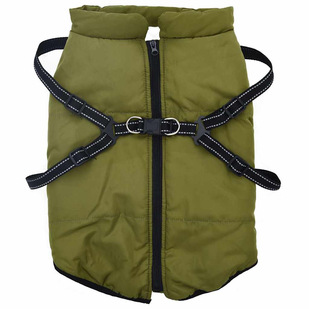 Hundemantel mit Geschirr Wasserdicht Reflektierend Lila L48