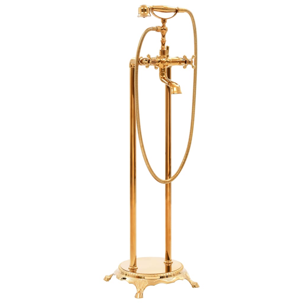 Freistehende Badewannenarmatur Edelstahl 99,5 cm Silbern