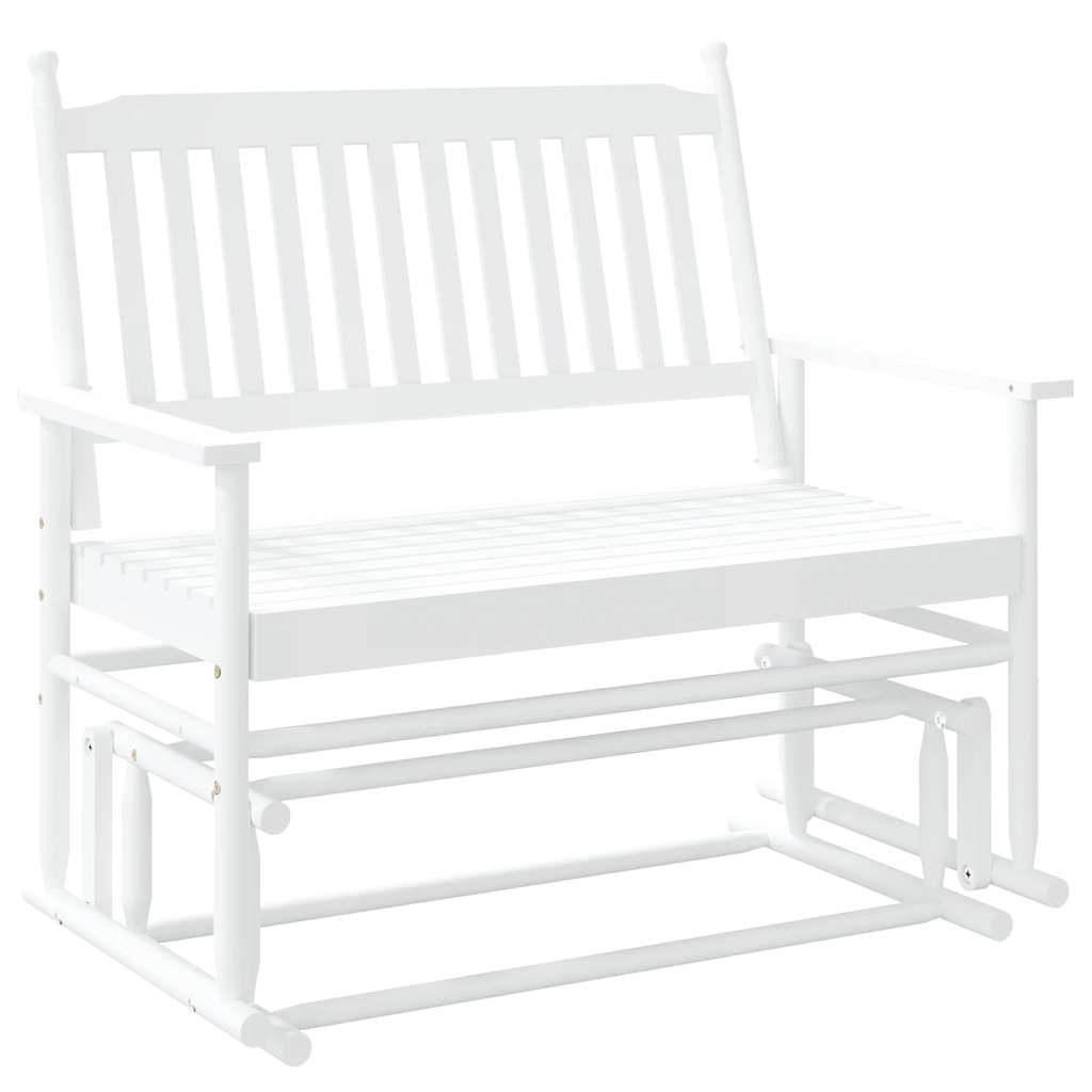 Schaukelbank Schwarz 118x70x104,5 cm Massivholz Pappel