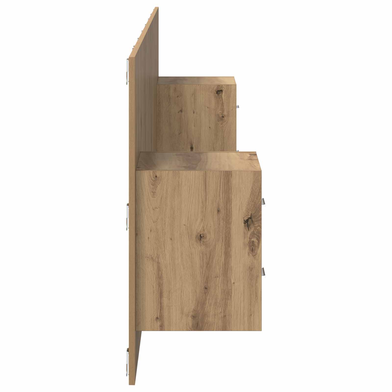 Kopfteil mit Nachttischen Weiß Holzwerkstoff