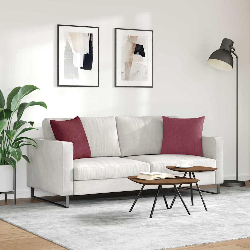 Sofakissen 2 pcs Hellgrau 50 x 30 cm Stoff