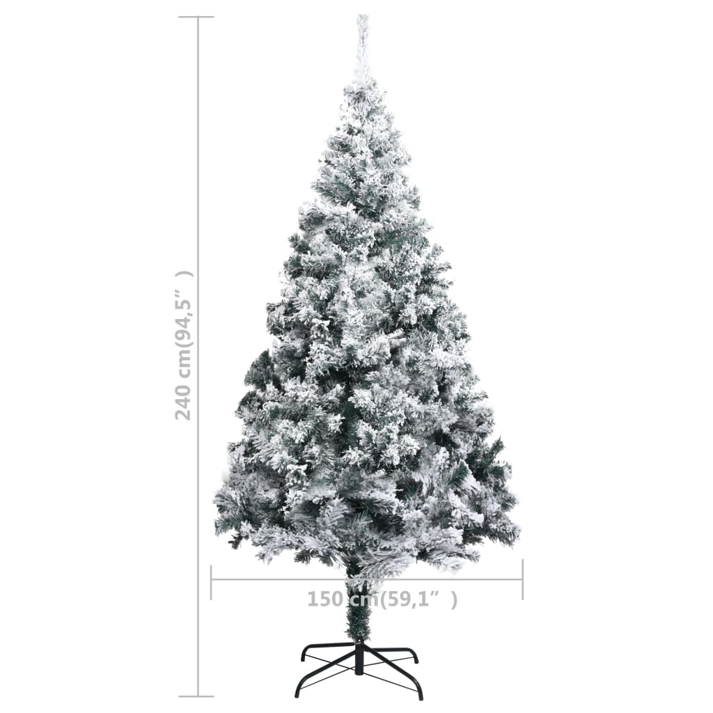 Künstlicher Weihnachtsbaum mit Dicken Zweigen Grün 150 cm PVC