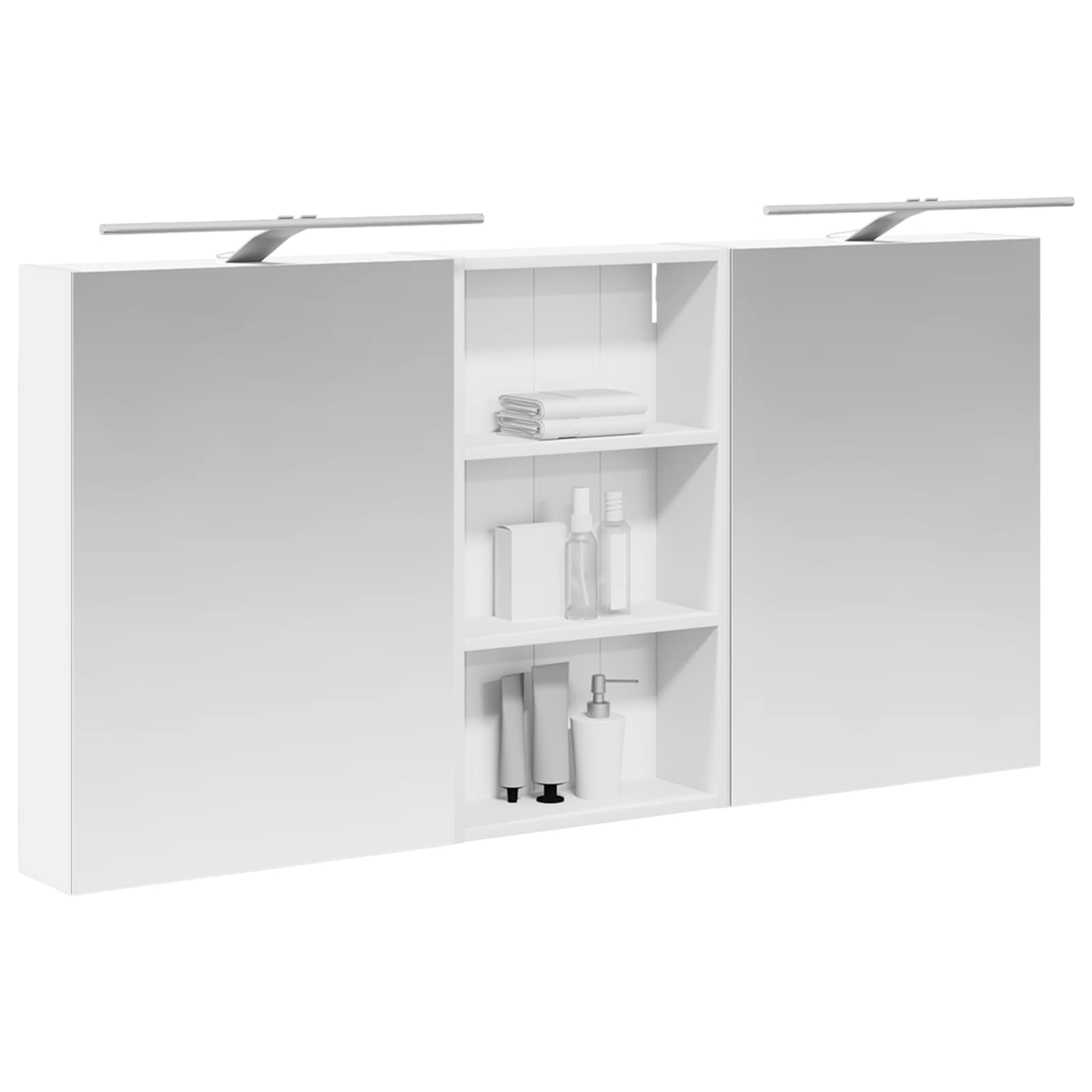 Badezimmerschrank-Set 3 pcs 80 x 10,5 x 50 cm Holzwerkstoff