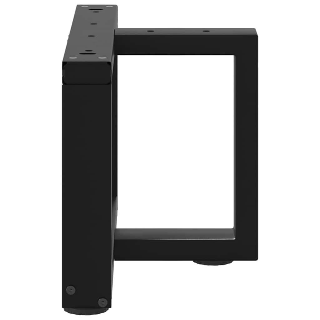 Couchtischbeine T-Form 2 Stk. Schwarz 30x25x(30-31) cm Stahl